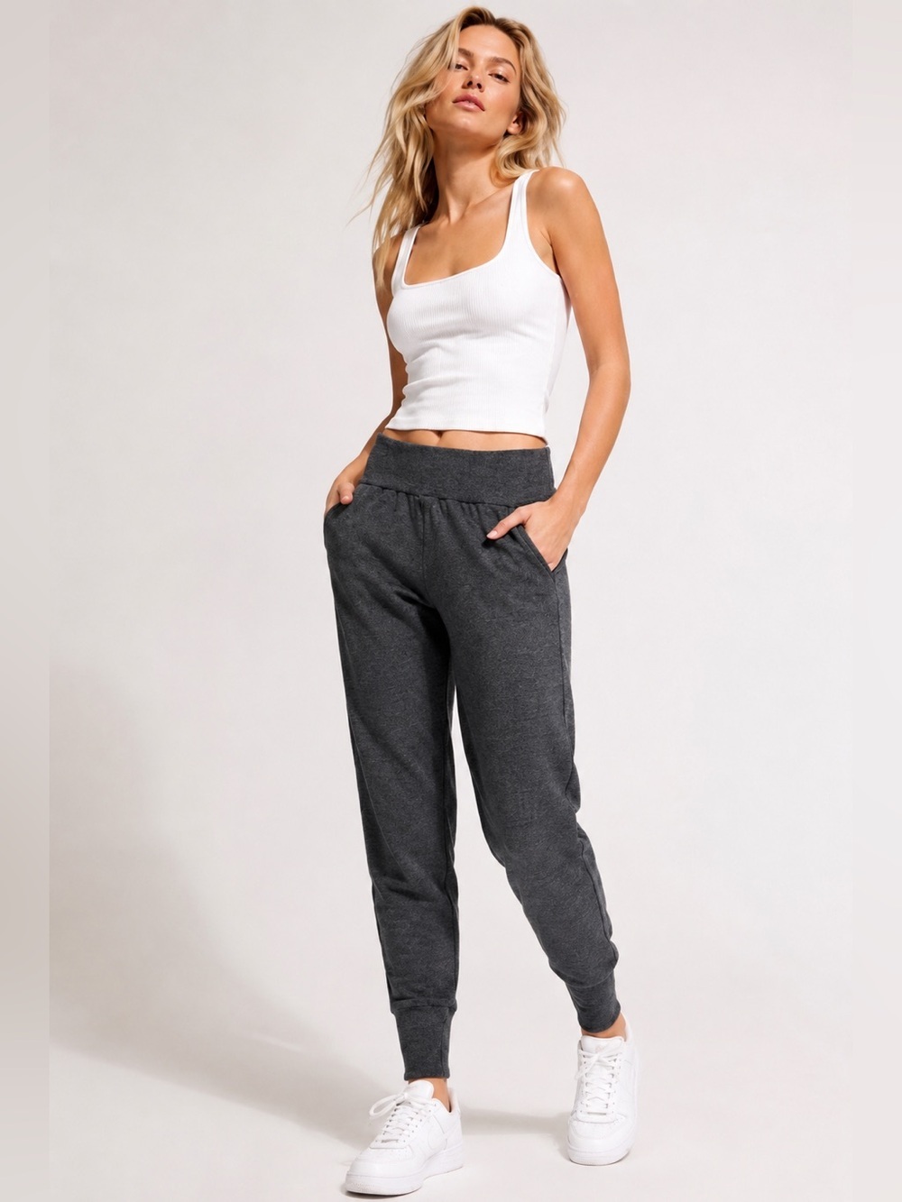 Offline by Aerie High Rise Joggers Charcoal XS NWT